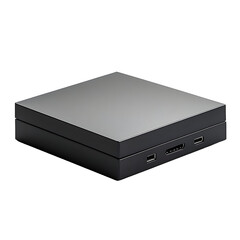 Sleek Black 3D Render of Media Device