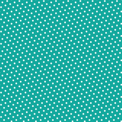 White Polka Dots With Turquoise Background