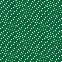 White Polka Dots With Emrald Green Background