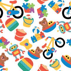 seamless pattern with toys