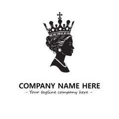 Fototapeta premium Head of queen logo company design vector illustration