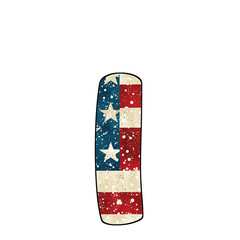 Vintage American Flag Letter I Design