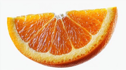 Vibrant Orange Slice, Close-Up Macro Photography of a Juicy Orange Segment