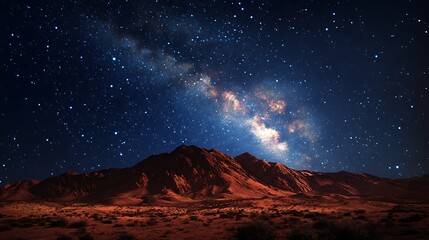 Obraz premium Desert milky way night panorama