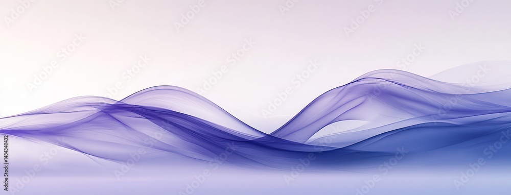 Aufkleber ethereal purple abstract waves in soft gradient background for modern design and creative projects