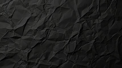 Crumpled Black Paper Texture Abstract Background with Space for Your Text