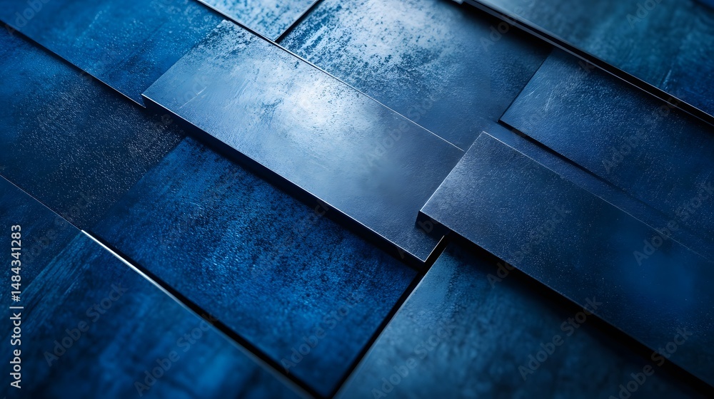 Poster using blue metallic textures for app splash screens