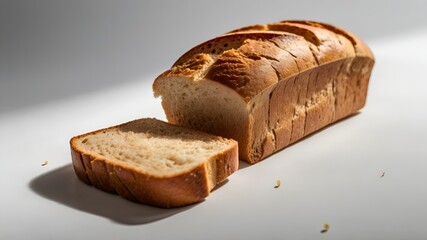 Still Life of Bread with Clean White Background