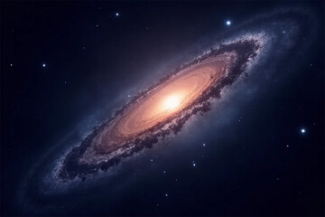 Obraz premium A Majestic Spiral Galaxy Cosmic Dance of Light Space Exploration Universe Beauty and Wonder in Dark