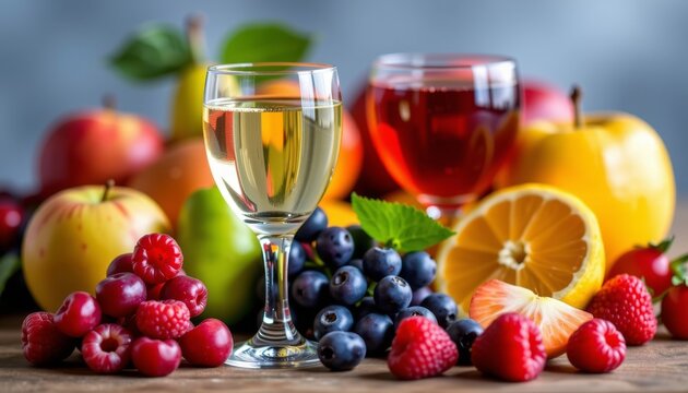 fruits like apples, grapes, and berries are often fermented to create ciders, wines, and fruit brandies, offering a spectrum of tastes from tart and crisp to sweet and fruity.