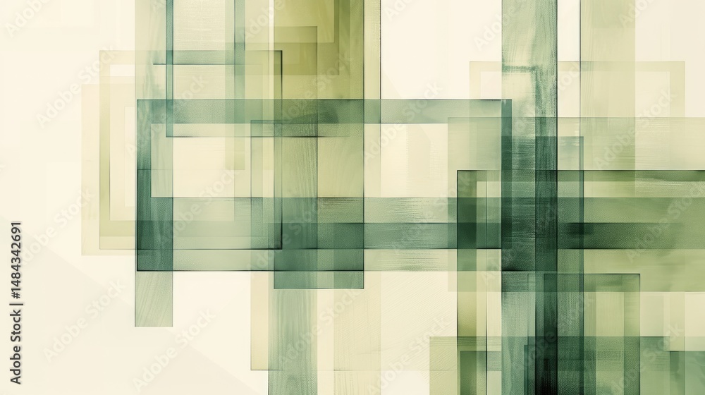 Poster the abstract picture of the green square repetitive pattern polygon geometry in the background, geom