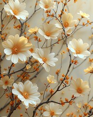 Elegant flower composition with white daisies high resolution picture