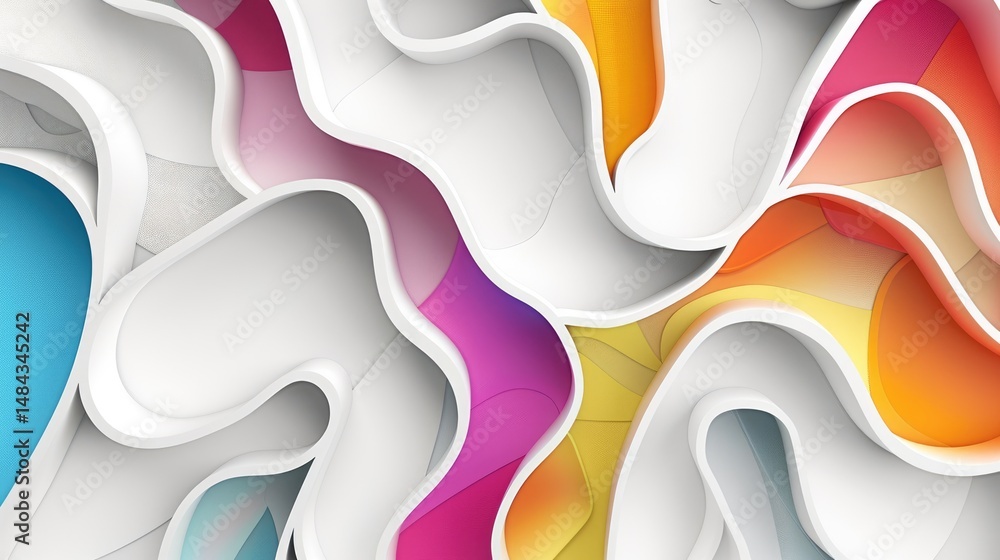 Aufkleber abstract rough structure connected by bold vivid line with various size hole representation of natur