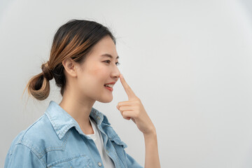 beauty asian smile and happy after surgery, Cosmetic surgery, skin whitening injection, filler...