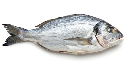 Fototapeta premium Freshly Caught Fish, Detailed View of Scales and Fins