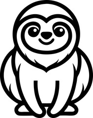 Obraz premium vector illustration of a cartoon Sloth 