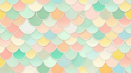 Pastel Fish Scales Background