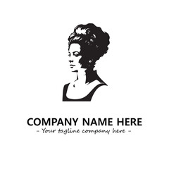 Head of queen logo company design vector illustration