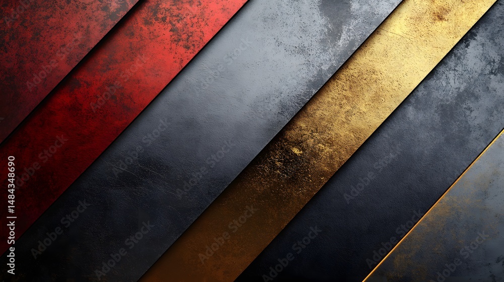 Poster print design with vector-based metal backgrounds