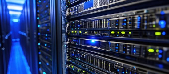 Naklejka premium Server racks in data center