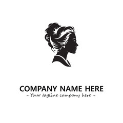 Head of queen logo company design vector illustration