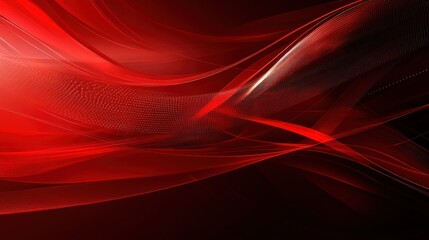 Abstract Red Flowing Lines