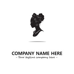 Head of queen logo company design vector illustration