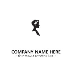 Head of queen logo company design vector illustration