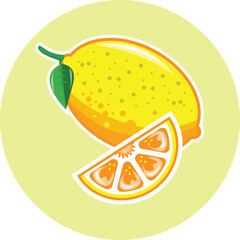 vector illustration of cute lemon image
