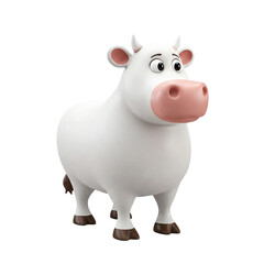 toy cow isolated on white