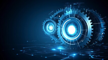 Futuristic gears technology background