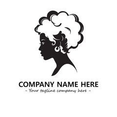 Head of queen logo company design vector illustration