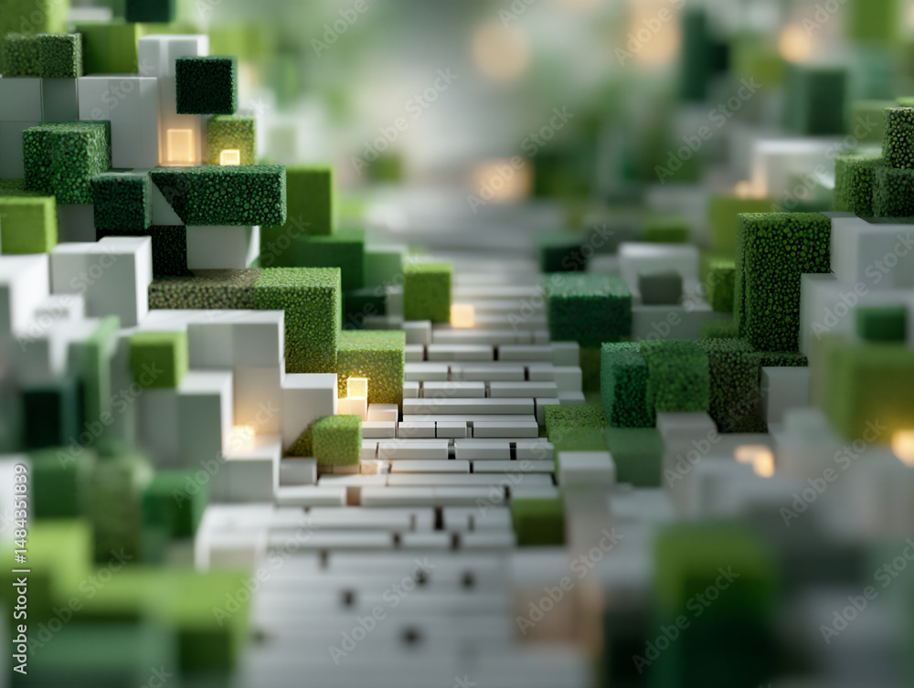 Poster dreamy and subtly lit composite photograph style image featuring an ascending stock chart emerging f