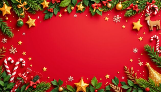 this cheerful and inviting merry christmas sign banner frame is sure to spread holiday cheer with its cheerful red background and playful, colorful decorations