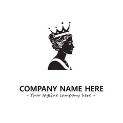 Fototapeta premium Head of queen logo company design vector illustration