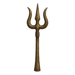 Ritual Trident Vector – Handmade Mini Trishul Symbol of Power Isolated