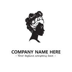 Head of queen logo company design vector illustration