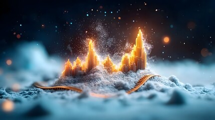 Financial Rollercoaster A Compelling Visualization of Interest Rate Shifts and Economic Trends Reflecting the Highs and Lows of Financial Policy Changes