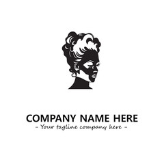 Head of queen logo company design vector illustration