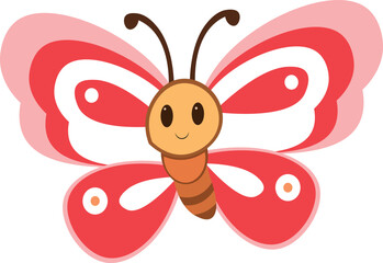 vector illustration of a cartoon butterfly