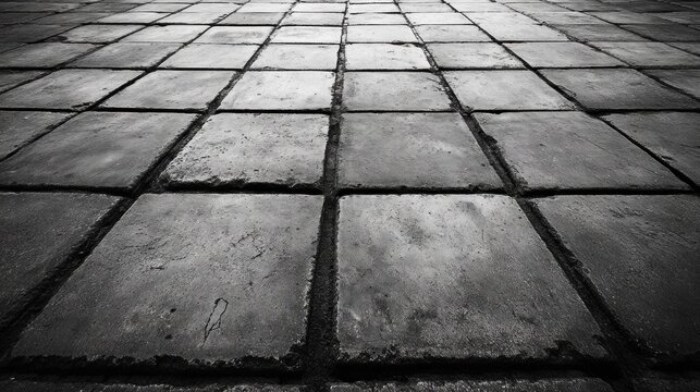 Fototapeta Monochromatic Pavement: A Study in Grey