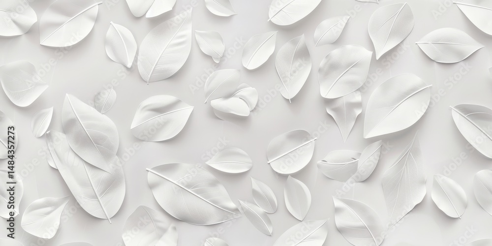 Aufkleber abstract white flowing waves resembling fabric. background image of 3d rendering art with wavy textu