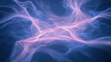 Obraz premium Abstract Fractal Design With Glowing Lines And Intricate Patterns On A Blue Background