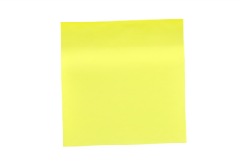 yellow blank adhesive note isolated on transparent background Generative Ai.
