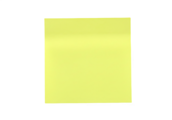 yellow blank adhesive note isolated on transparent background Generative Ai.
