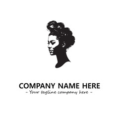 Head of queen logo company design vector illustration