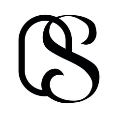 Abstract letter os logo design.	