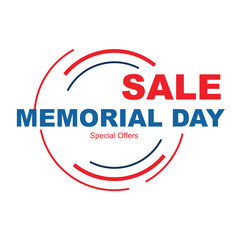 Memorial Day Special Sale Vector