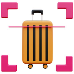 Baggage Scanning Concept, Security Check, 3D Illustration