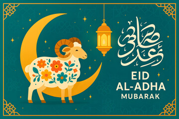 Eid al-Adha Festive Greeting Graphic